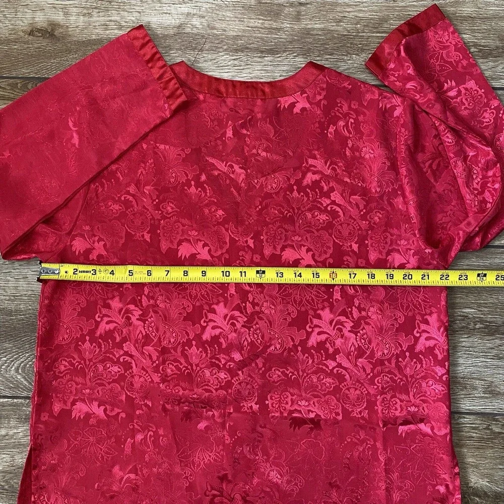 Vintage Victoria’s Secret Red Satin Pajama Top Size Medium